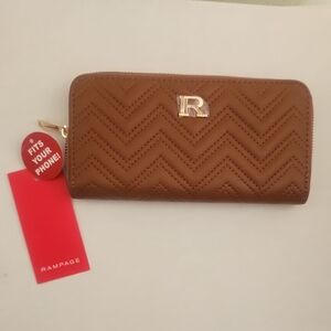 Rampage Brown Quilted Chevron Wallet
